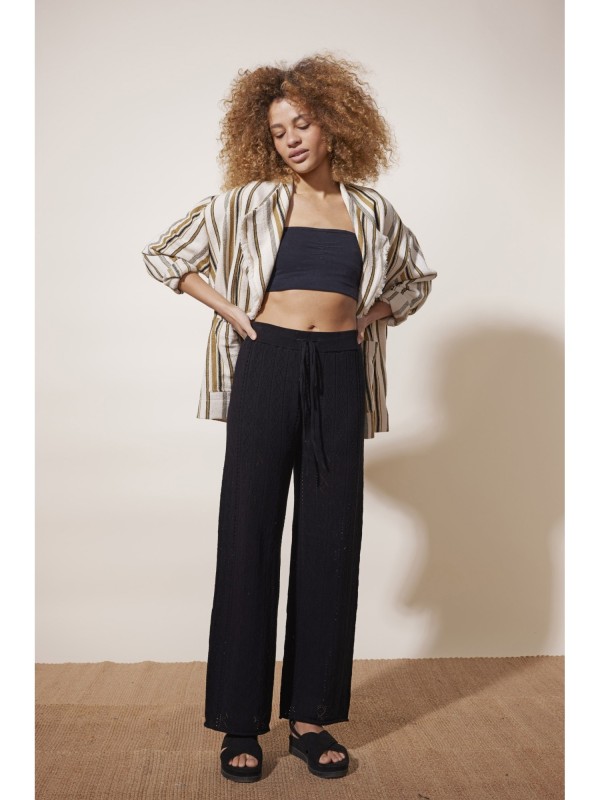 Pantalon en maille Craquant noir
