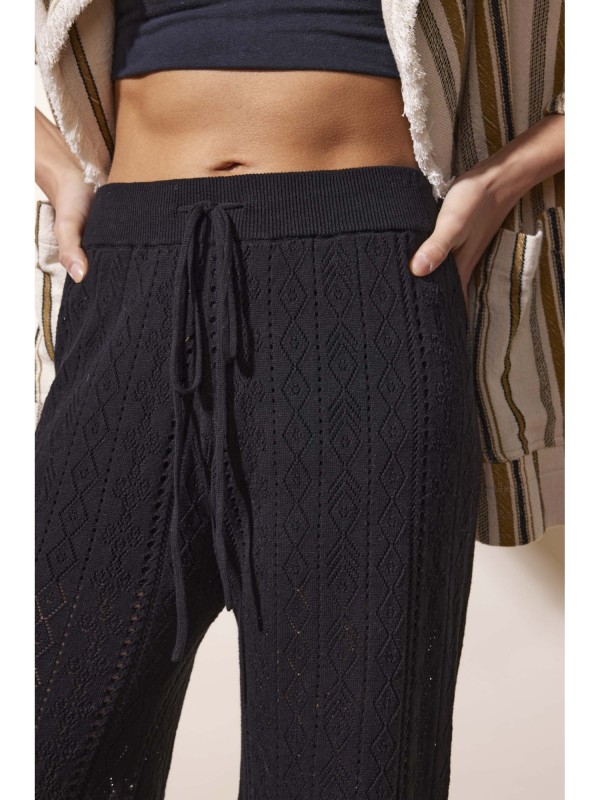 Pantalon en maille Craquant noir