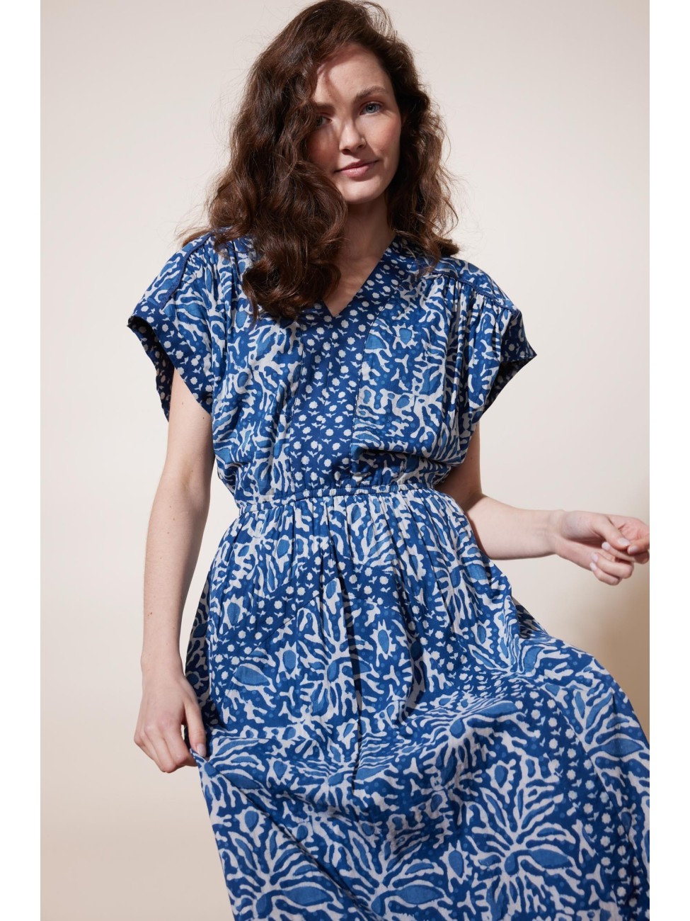 Robe longue Dishka bleu