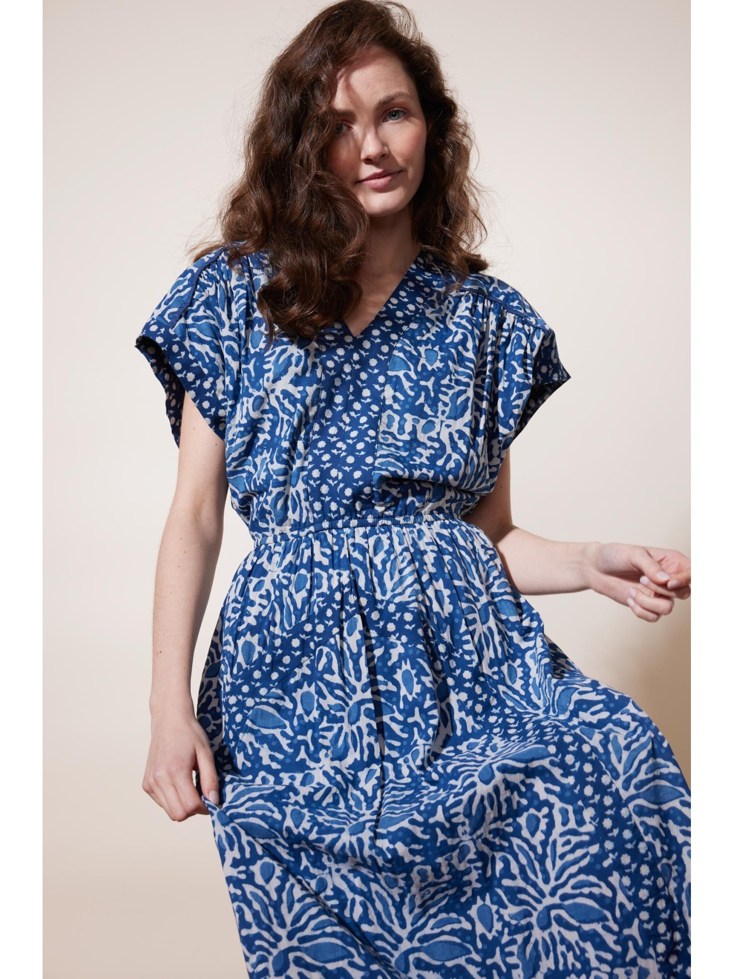 Robe longue Dishka bleu