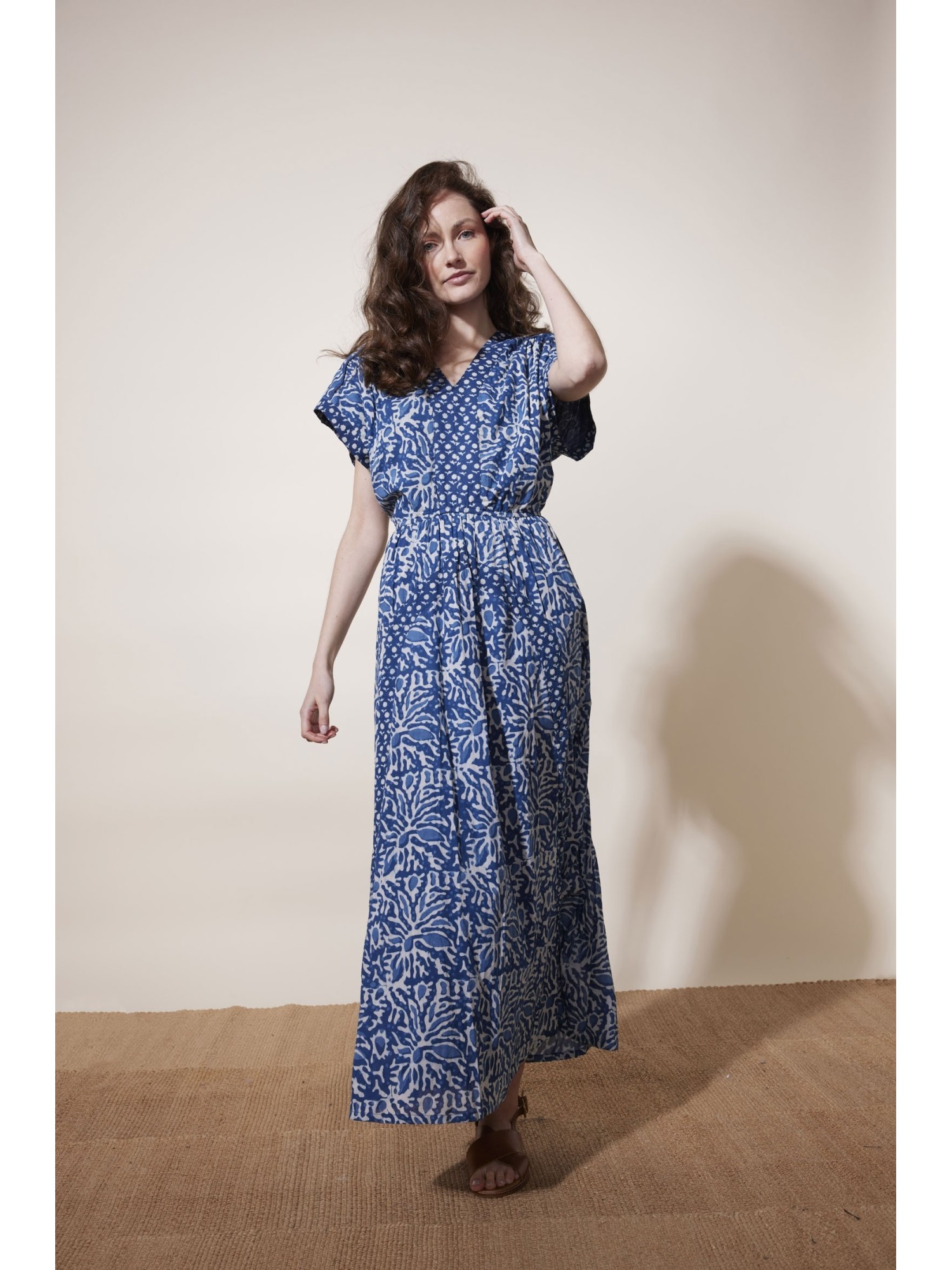 Robe longue Dishka bleu