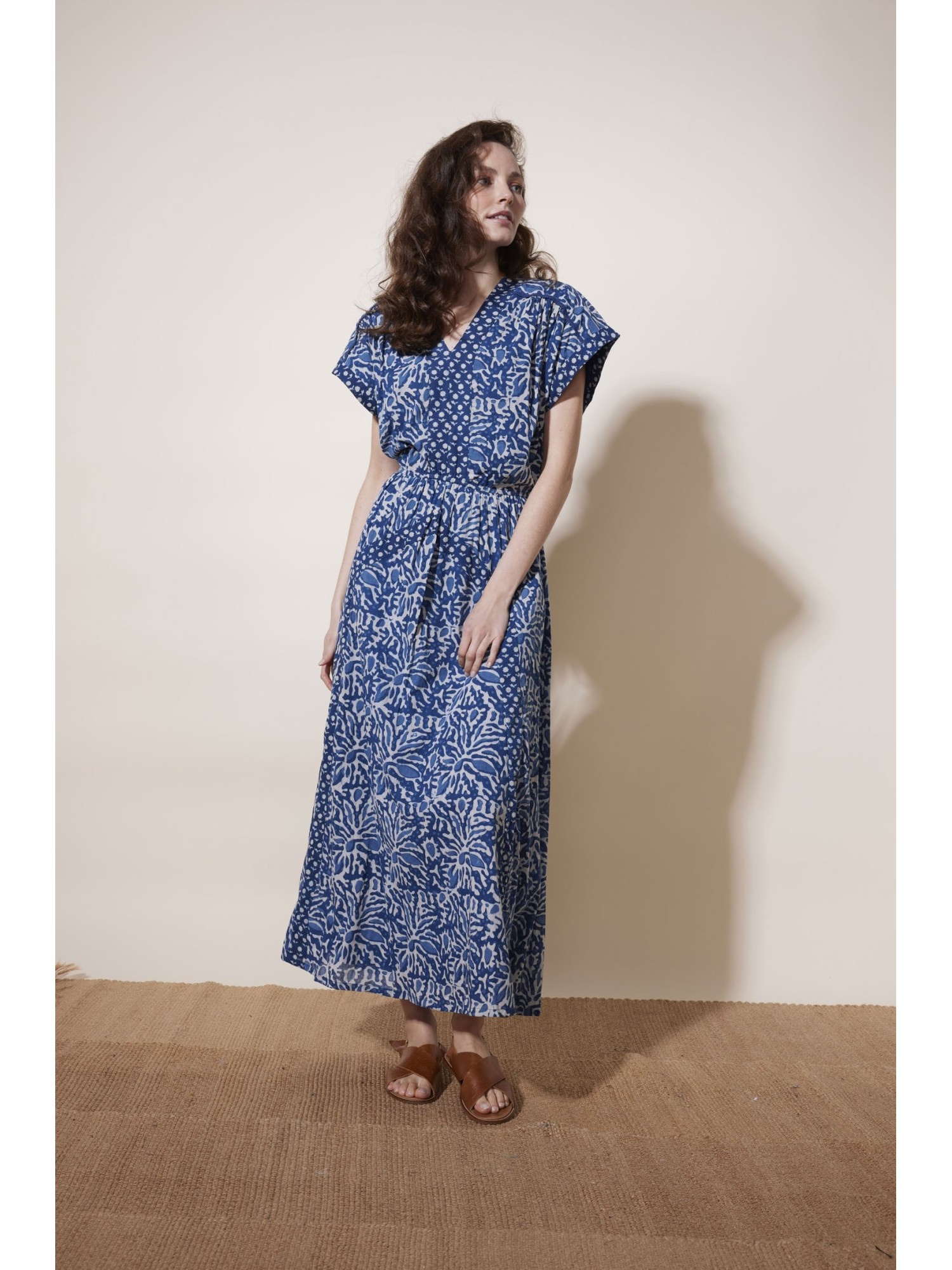 Robe longue Dishka bleu