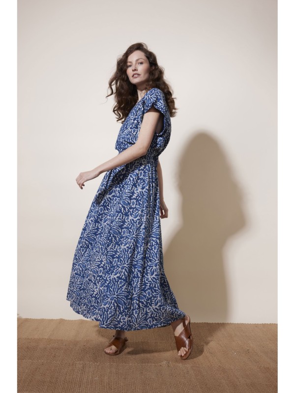 Robe longue Dishka bleu