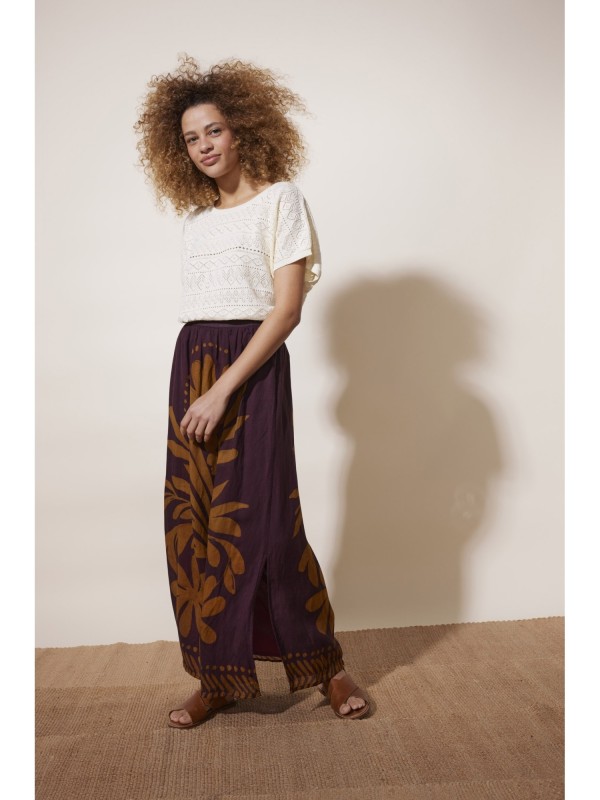 Jupe Loumya Aubergine