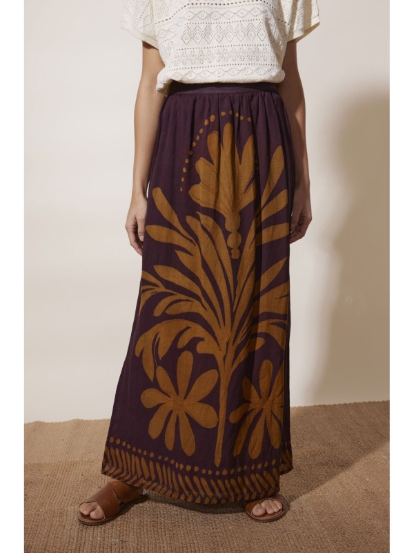 Jupe Loumya Aubergine