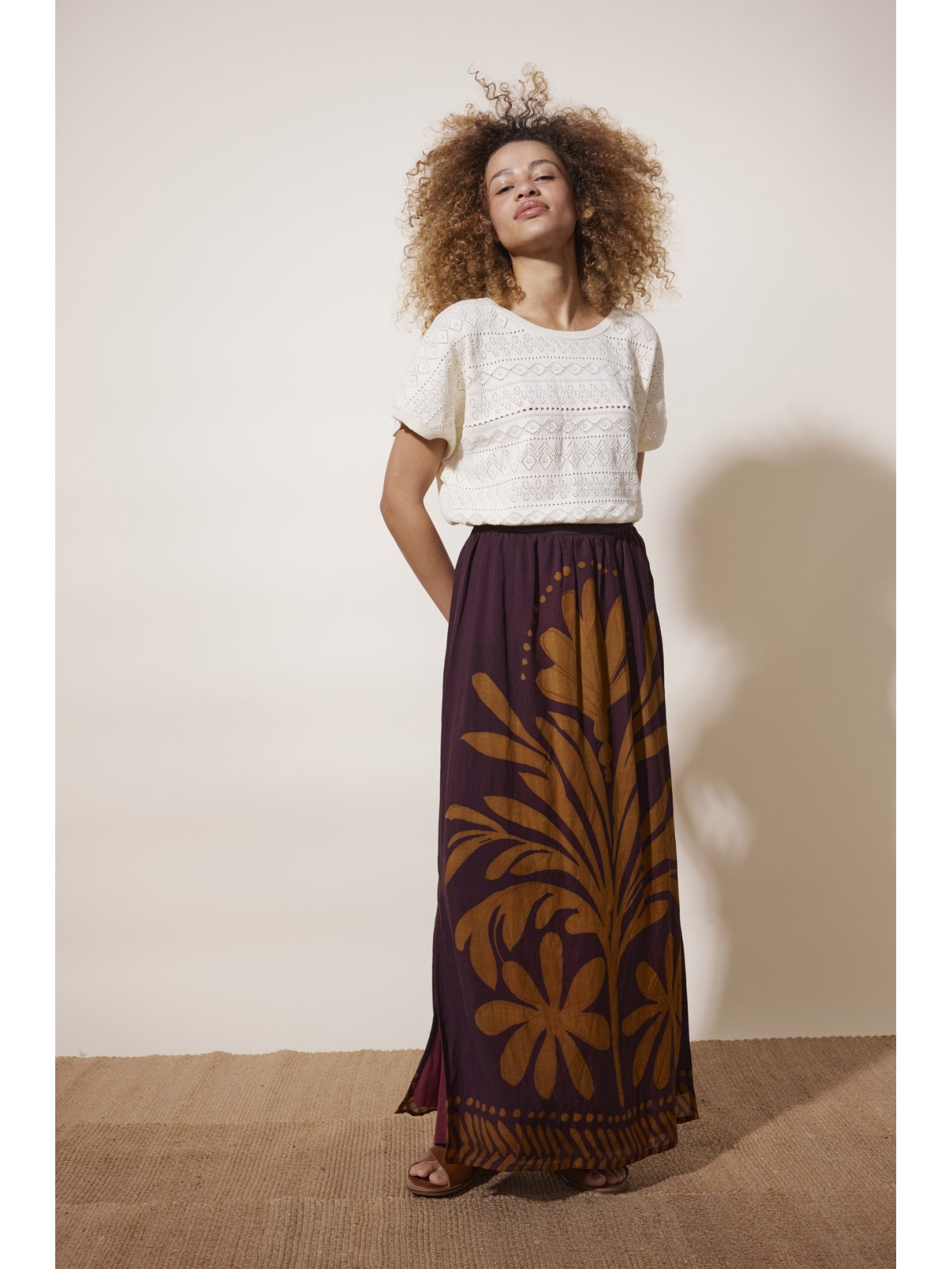 Jupe Loumya Aubergine