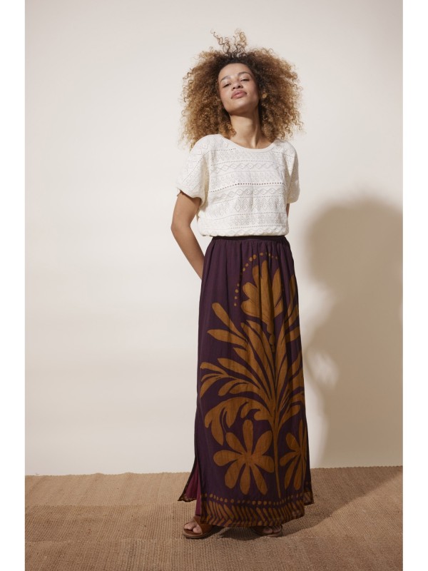 Jupe Loumya Aubergine