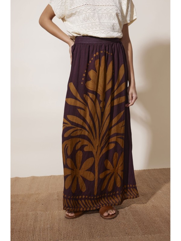 Jupe Loumya Aubergine