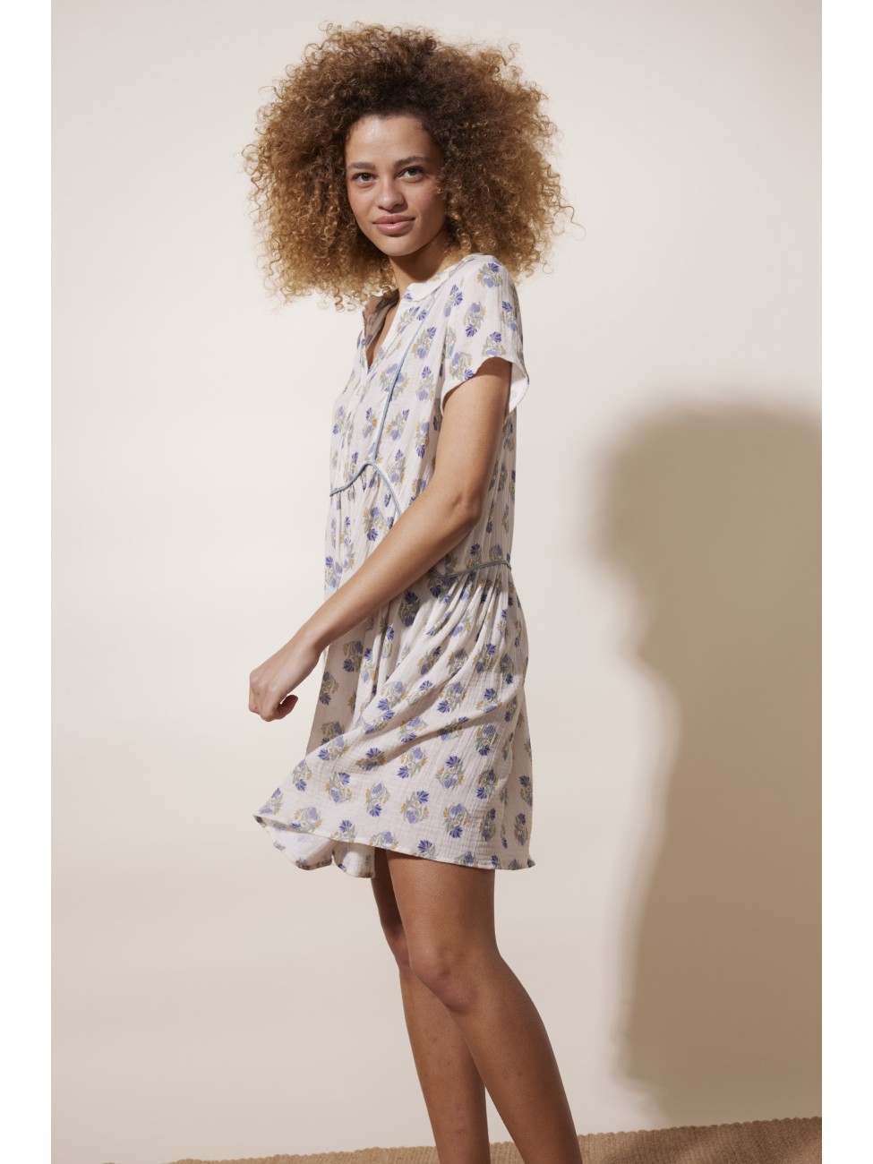 Robe courte Manny Écru 2