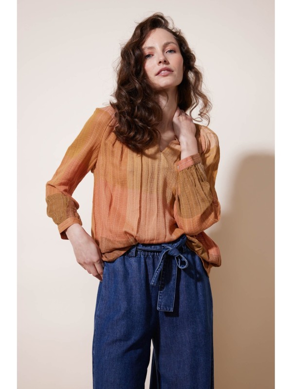 Blouse à carreaux Pankaj
